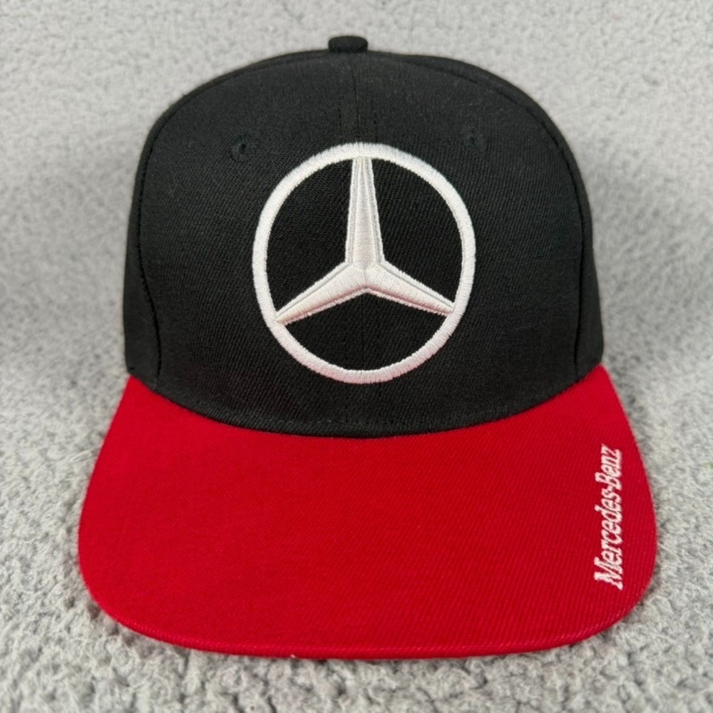 Mercedez Benz Lifestyle Snapback Cap Unisex One Size Black Red Big Logo F1 GT